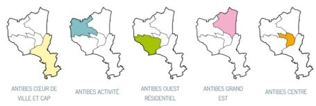 Quartier de la ville d'antibes